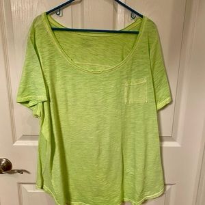 NEVER WORN - Lime green Lane Bryant shirt